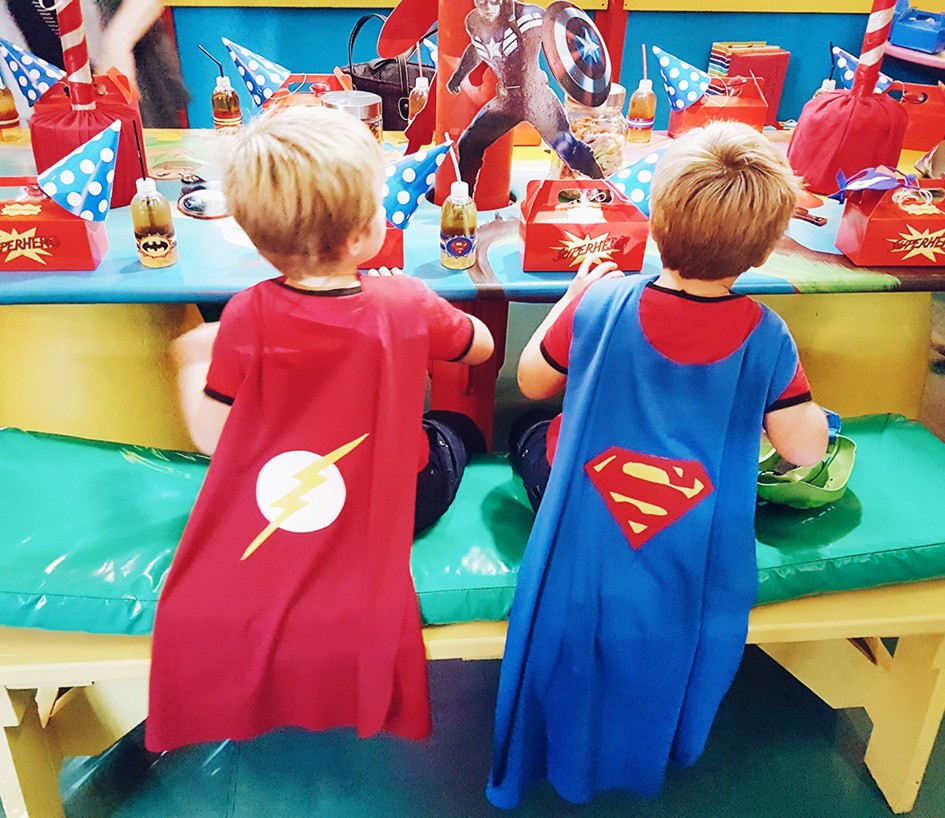 Kids Playing Larger Than Life as Super Heroes